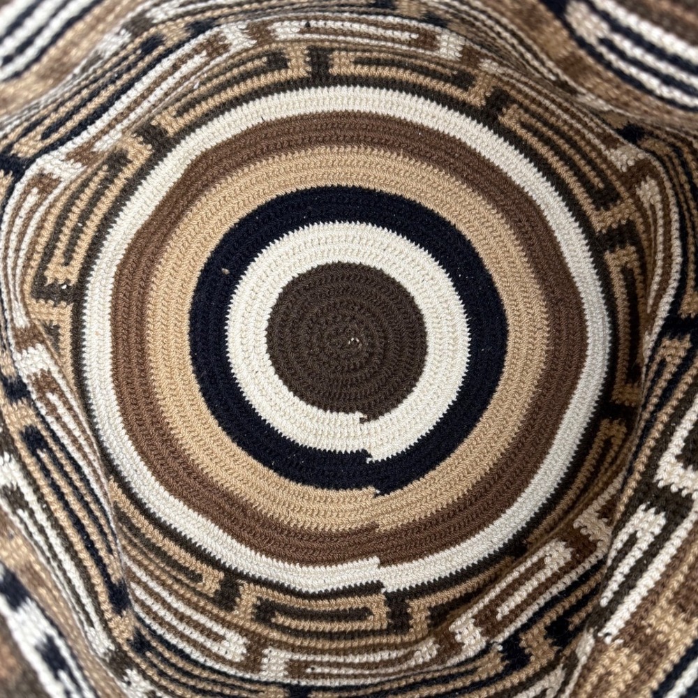 Wayuu Mochila Bag Handmade Woven Crossbody Boho Tribal Bucket Bag - Picture 5 of 7